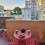 2p Cosy Avec Terrasse, Vue & Plages A Pied Апартаменты Ницца